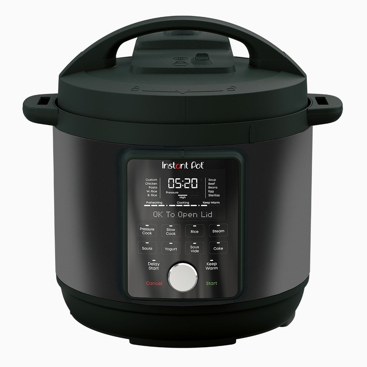 Херметичен мултикукър Instant Pot, DUO PLUS WHISPER QUIET, 9 програми и 25 готови настройки, Вътрешен съд от неръждаема стомана, 5.7 литра