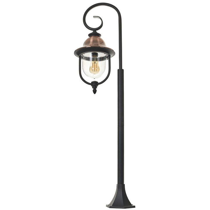 Градински стълб, черен, 1xe27, 2977/1f sbk