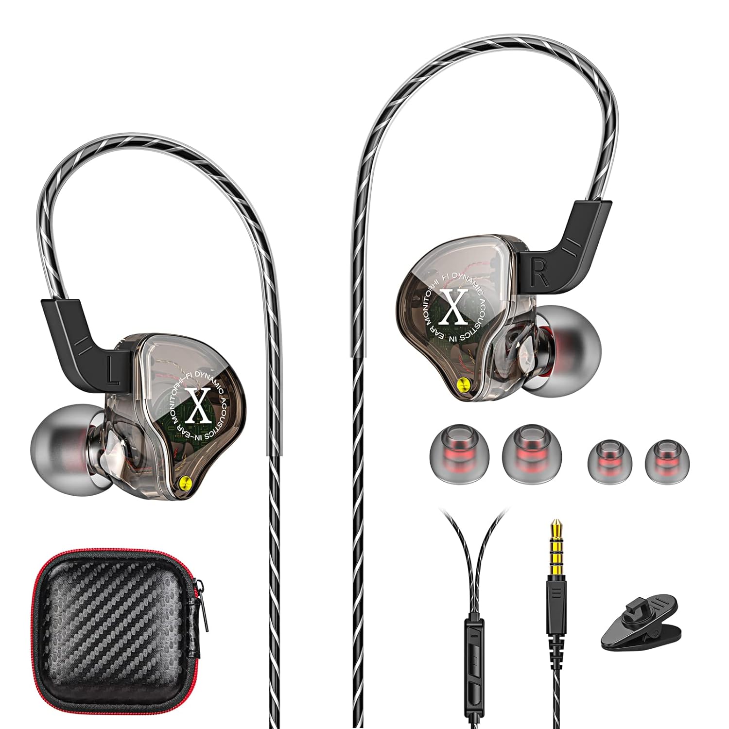 Casti In-Ear Nybgyy, Sport, Control Integrat, Negru, 120cm