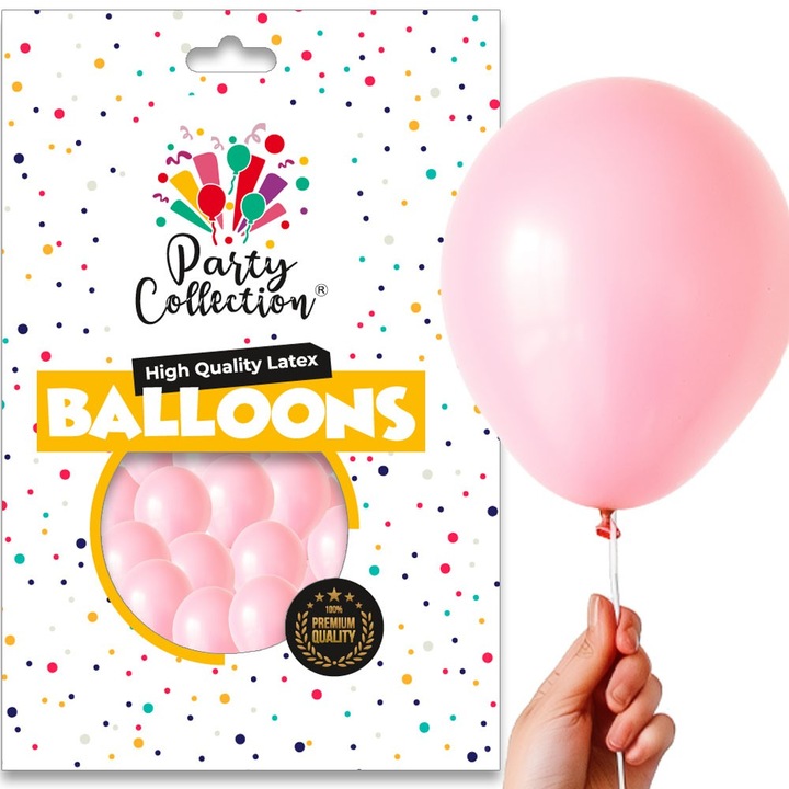 100 db PartyCollection lufi készlet, pasztell, kék, 14cm