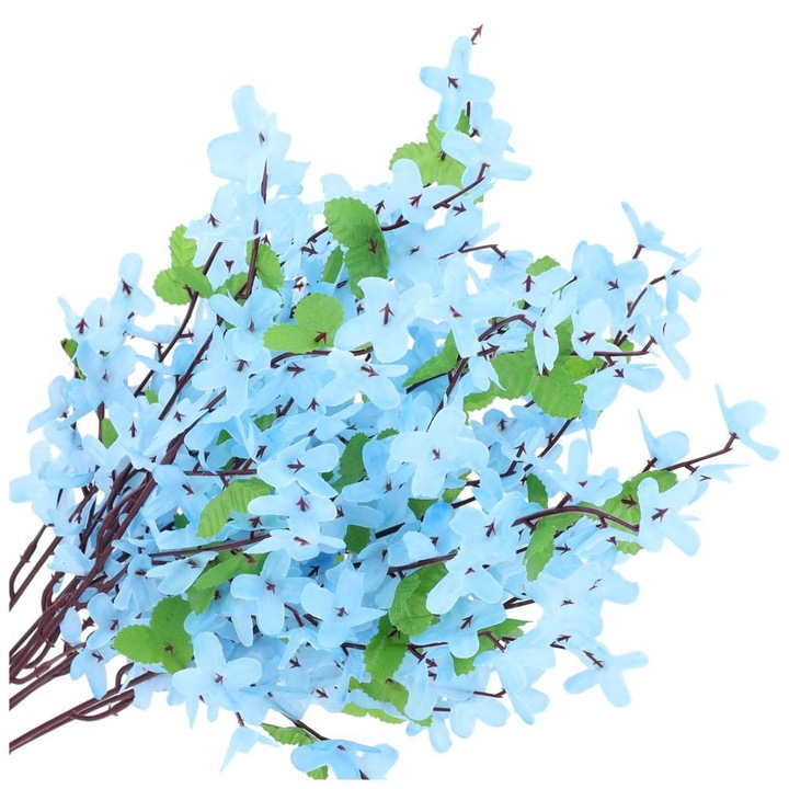 10 db műnövényből álló készlet, PartyCollection, 50 cm, kék