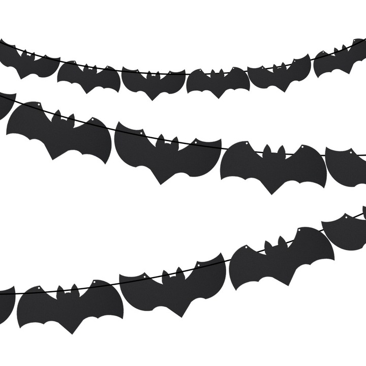 Гирлянди, PartyCollection, 12 бр., 18х9см, черни