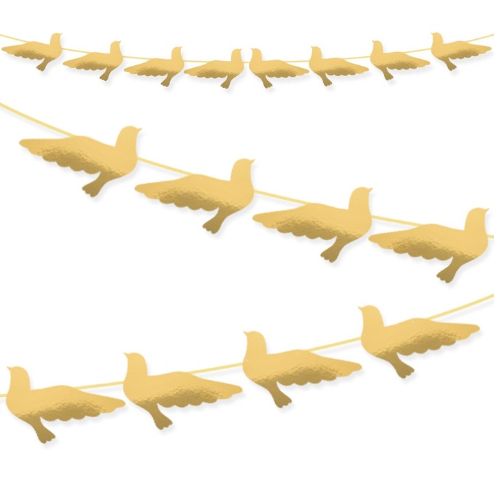 8 db PartyCollection dekoratív füzér készlet, arany, 20,5x14 cm