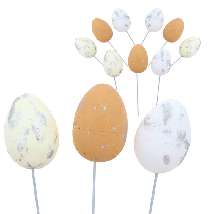 12 db dekortojás készlet, PartyCollection, polisztirol, 2,5x3,5 cm, többszínű