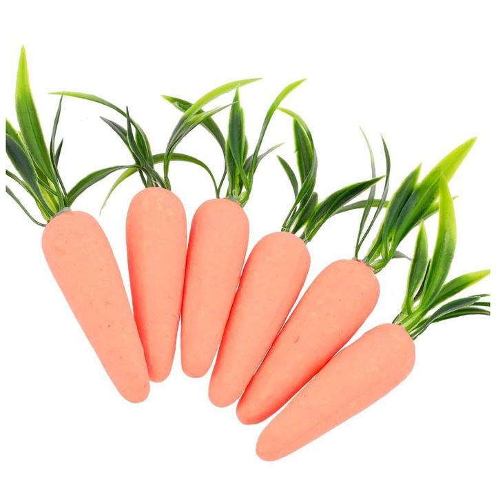 PartyCollection díszkészlet, 6 db, narancs, 7x2cm