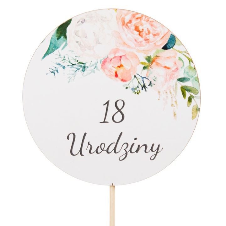 Topper pentru tort, PartyCollection 18 ani