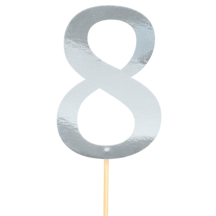 Torta topper, PartyCollection ezüst