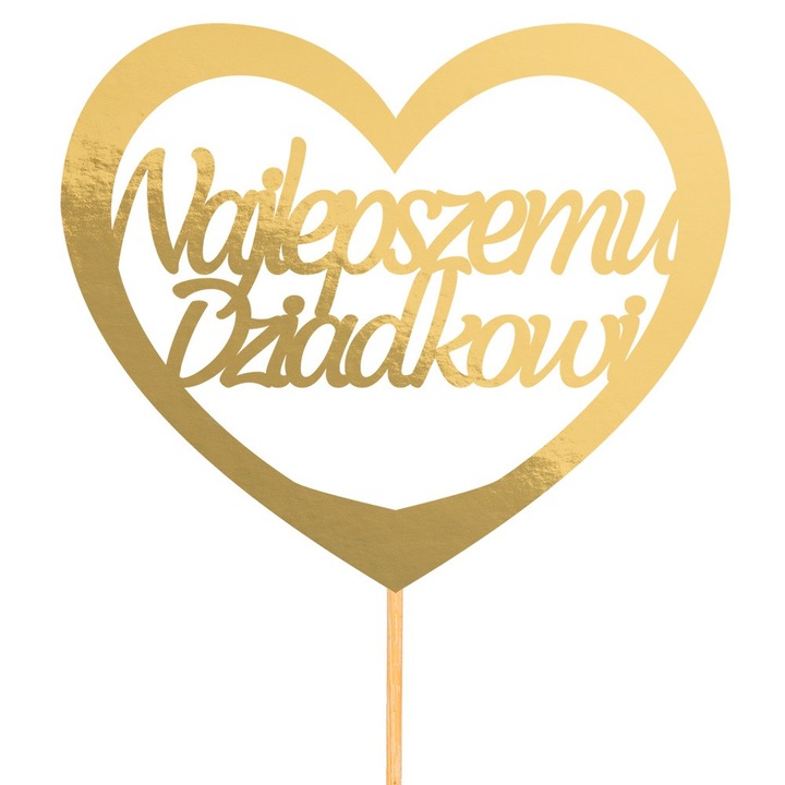 Topper pentru tort, PartyCollection auriu