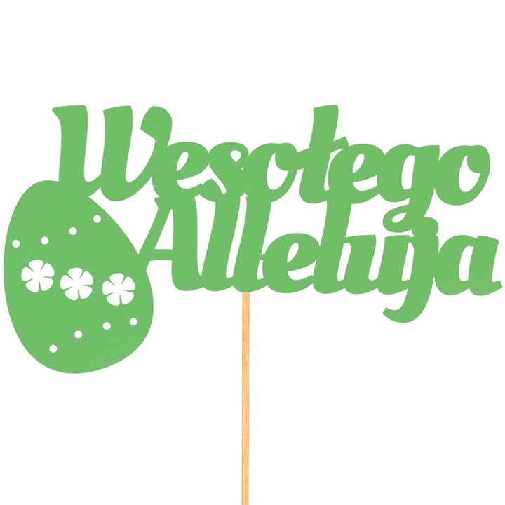 Topper pentru tort, PartyCollection Paste, Verde