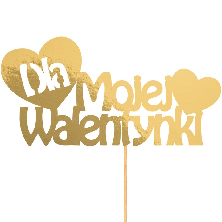 Topper pentru tort, PartyCollection auriu