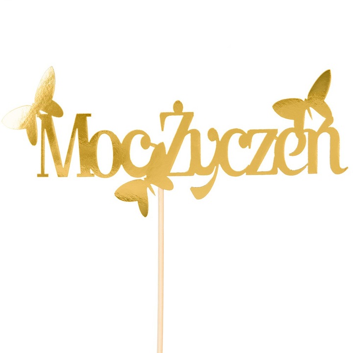 Topper pentru tort, PartyCollection auriu