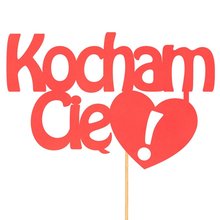 Топпер за торта, PartyCollection червен