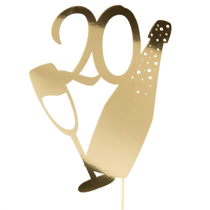 Topper pentru tort, PartyCollection auriu