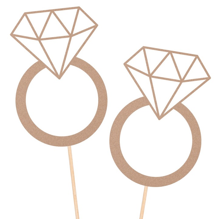 Set 2 Topper pentru Tort, PartyCollection, Decorativ, 10x6.5cm