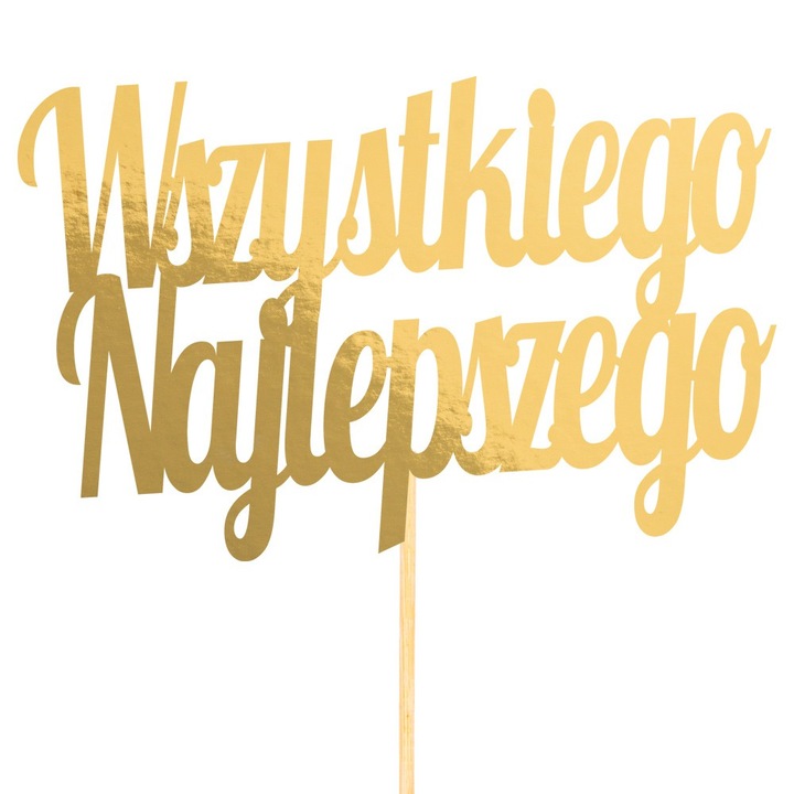 Topper pentru tort, PartyCollection auriu