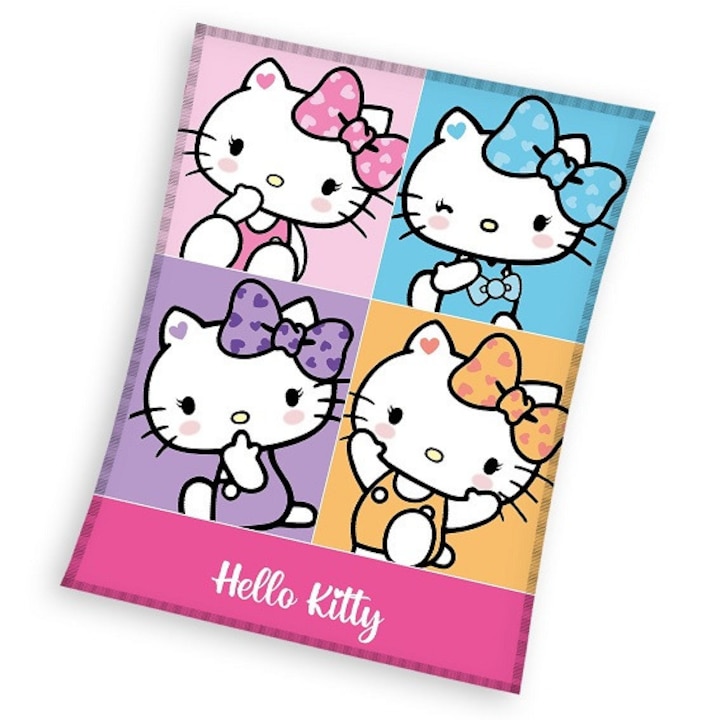 Carbotex Hello Kitty килим, полар, многоцветен, 130x170см
