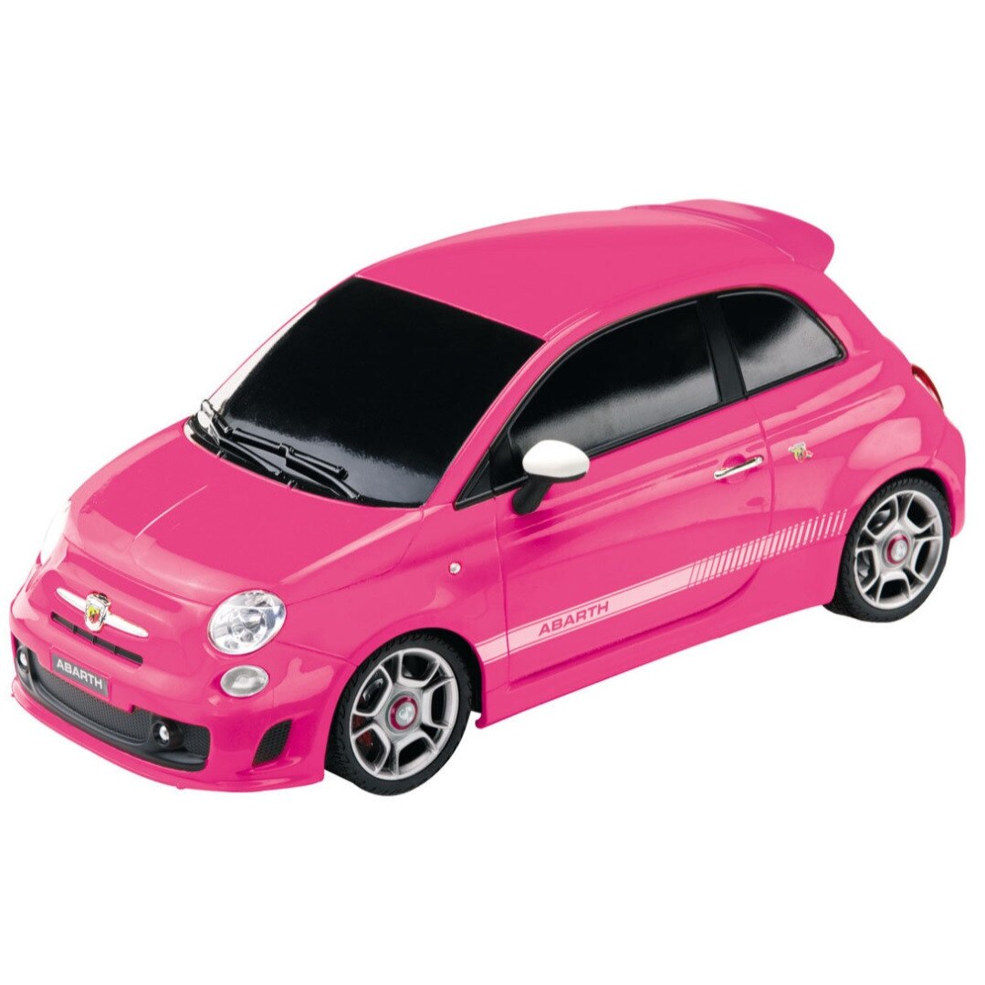 Masinuta cu telecomandata Mondo Abarth 500 roz 38x16x20cm