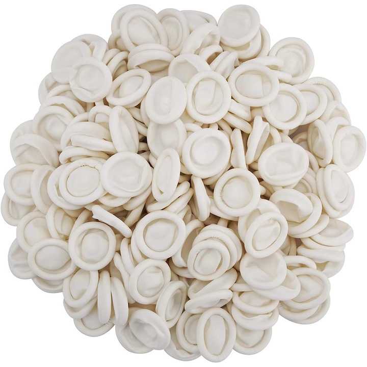 Szett 310 db Nybgyy eldobható kesztyű, natúr latex, ujjakra, púdermentes, M