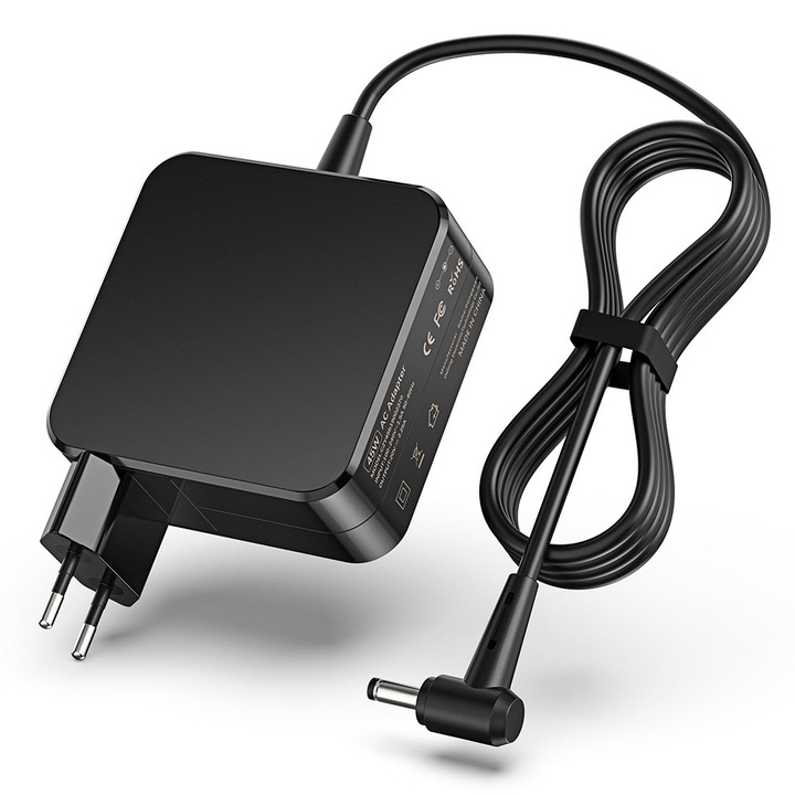 Incarcator pentru laptop Asus, JESWO®, 19V 3.42A, 65W, 4*1.35mm, Compatibil Asus Zenbook, Vivobook, protectie supraincarcare, negru, 1.9m
