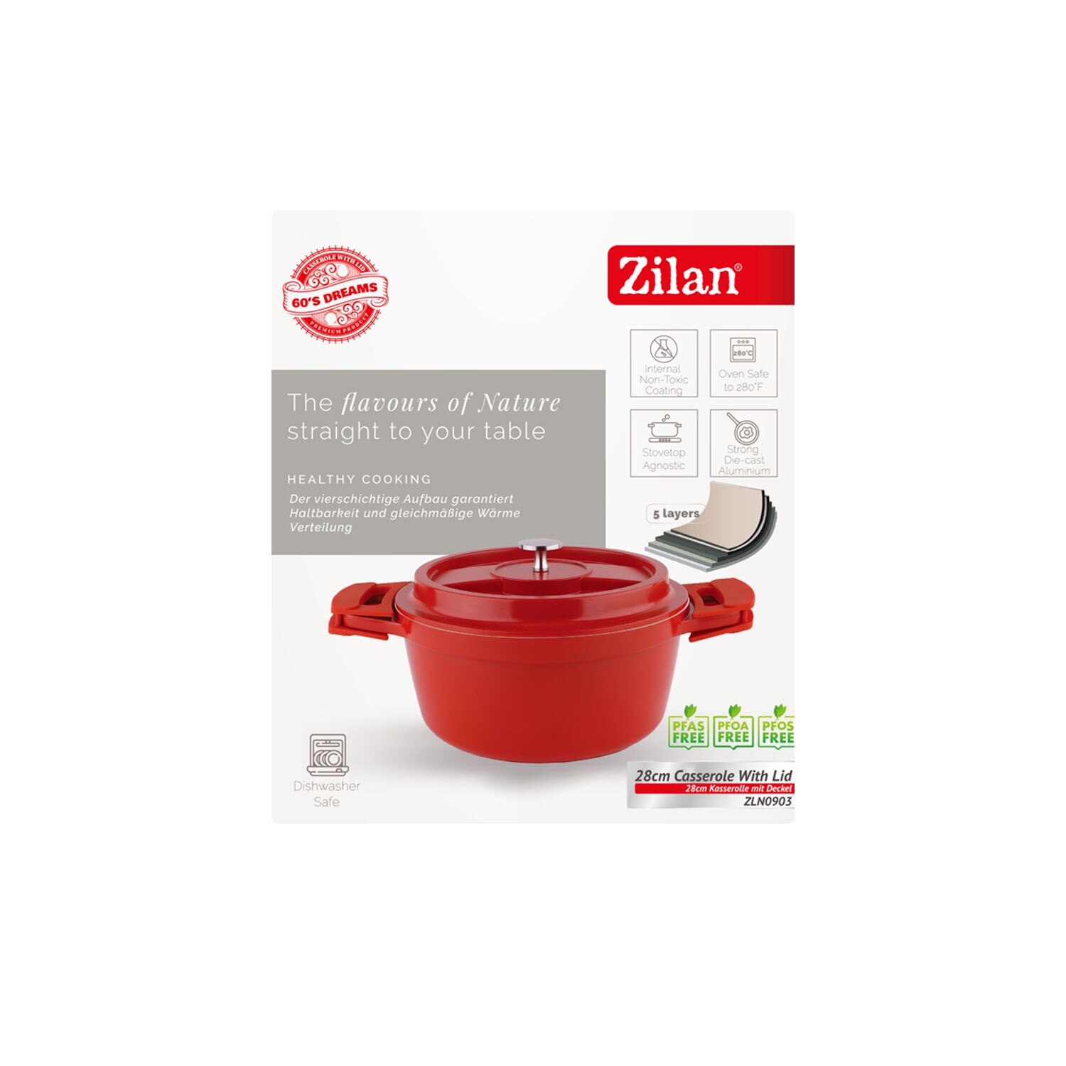 Oala cu capac ZILAN, din ceramica, diametru 28cm, capacitate 5l