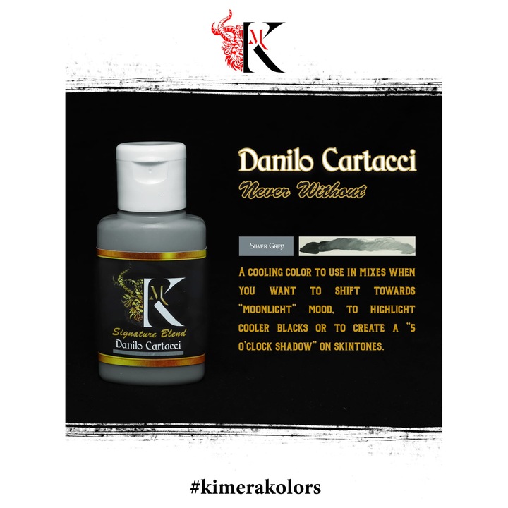 Cartacci Silver Grey, Kimera Kolors festék, 30ml