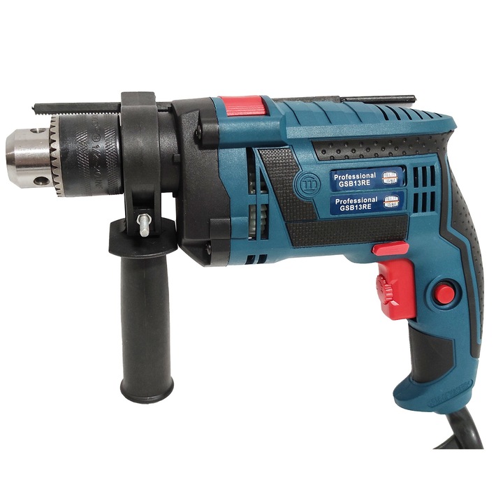 Masina de gaurit si insurubat cu percutie, German Meister, 1200 W, 3150 Rpm, mandrina 13 mm