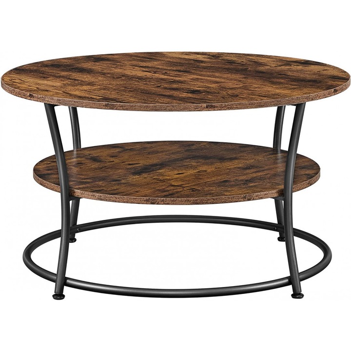 Маса за кафе, Vasagle, MC-41139, Кафява, 80x80x45 см