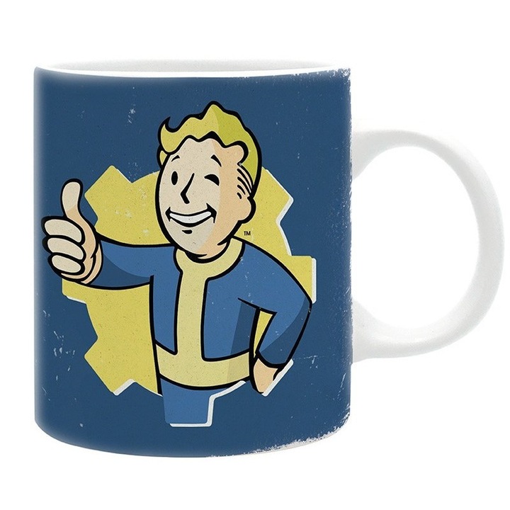 Cana - Fallout - Vault Boy Blue, Ceramica, 320 ml, Albastru