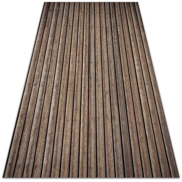 Covor de vinil, PVC, Scandura in dungi, Maro, 120 cm x 180 cm, 010260360160000020221