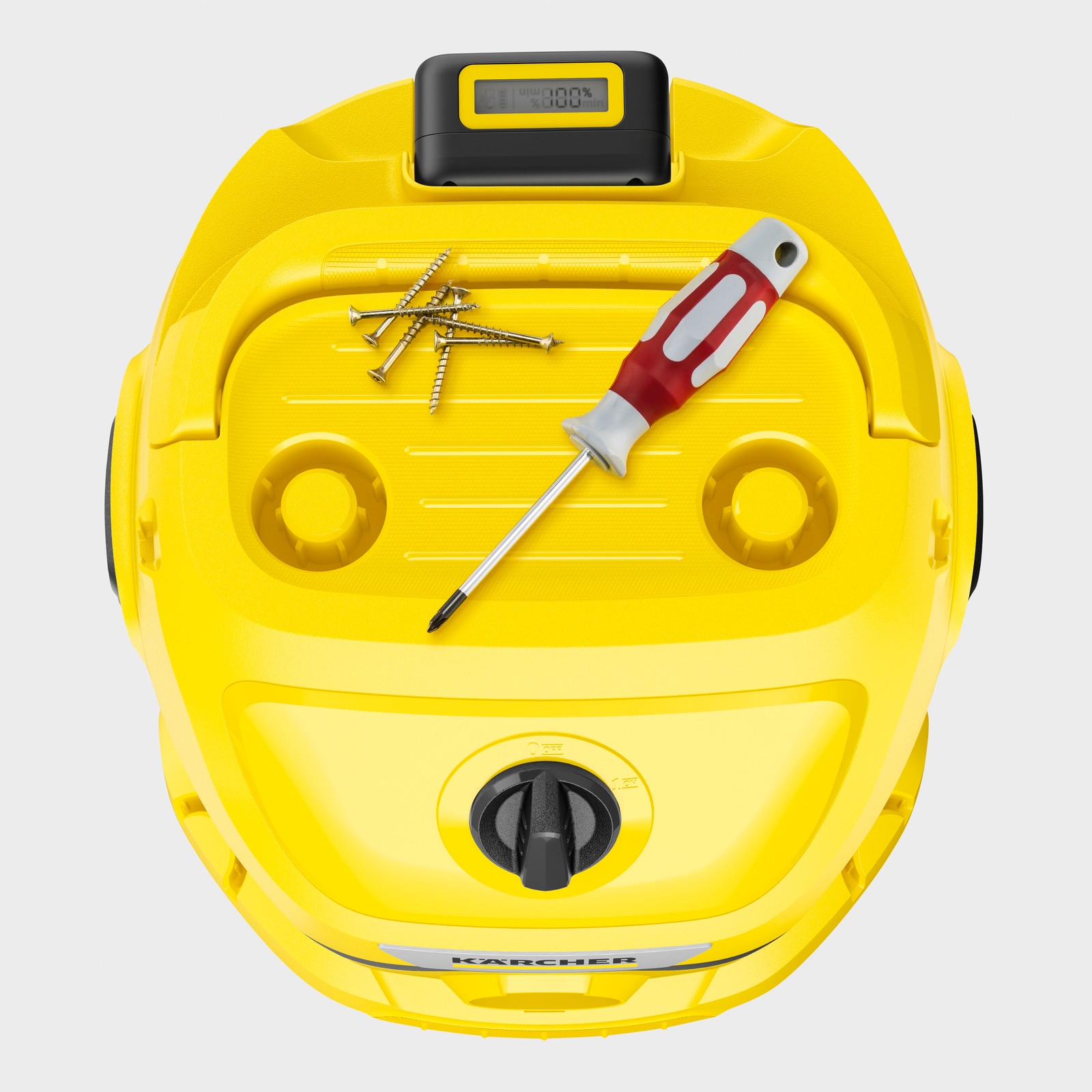 Aspirator Karcher WD 2-18 V-12/18, galben-negru, umed si uscat, capacitate 12L, putere 225W