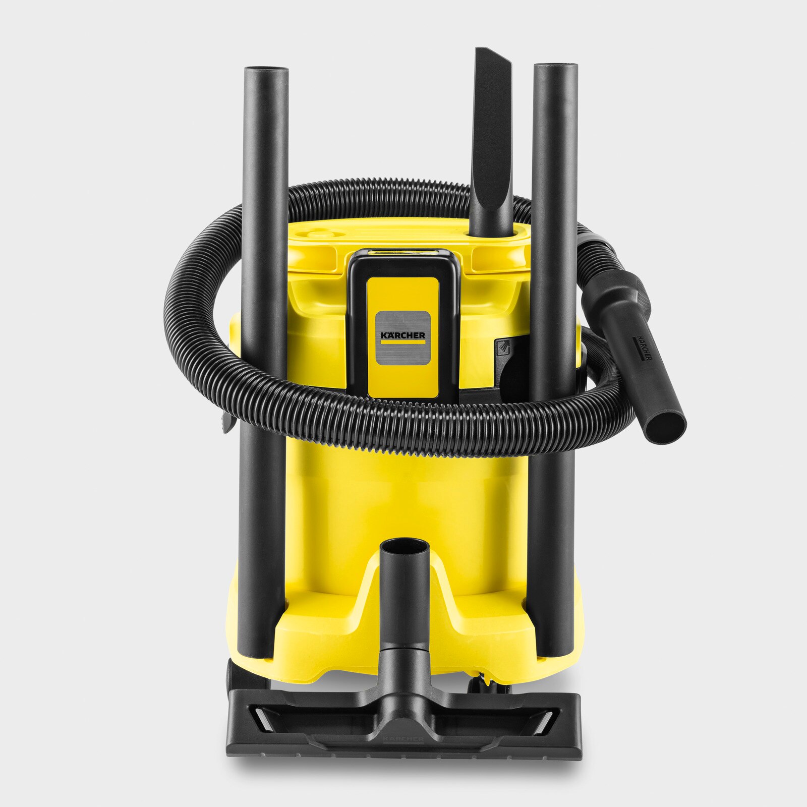 Aspirator Karcher WD 2-18 V-12/18, galben-negru, umed si uscat, capacitate 12L, putere 225W