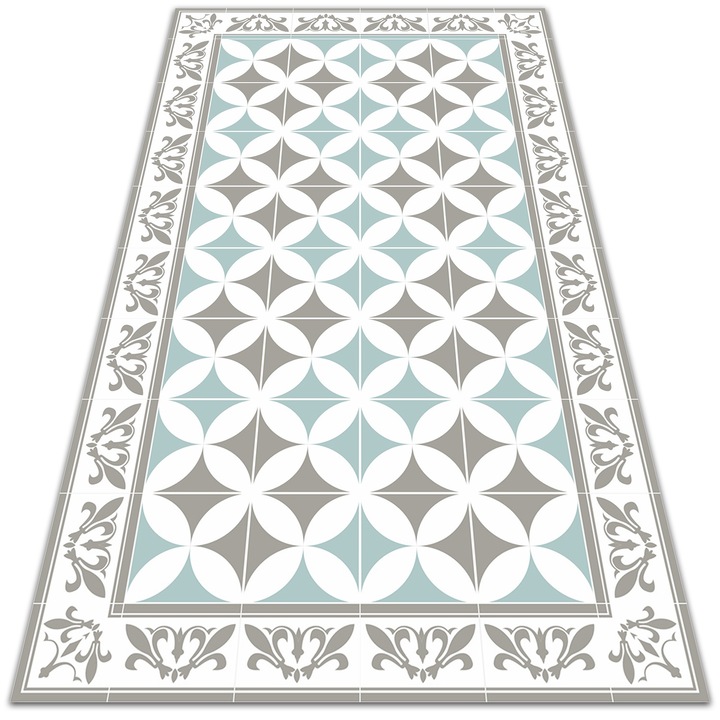 Covor de vinil, PVC, Gresie portugheza, Alb, 120 cm x 180 cm, 010260360160000019934