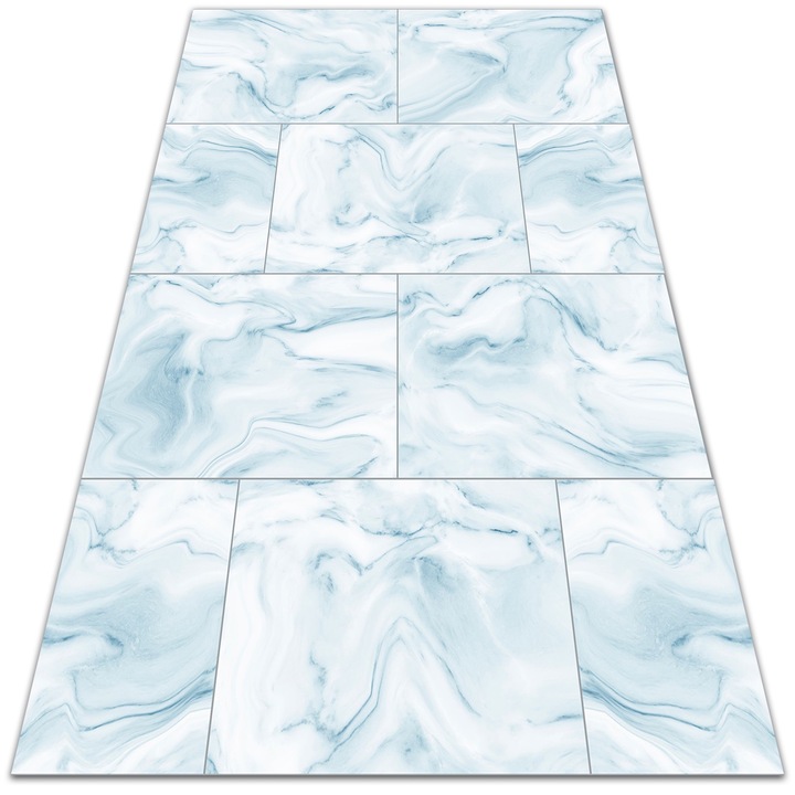 Covor de vinil, PVC, Placi de marmura, Albastru, 120 cm x 180 cm, 010260360160000020325