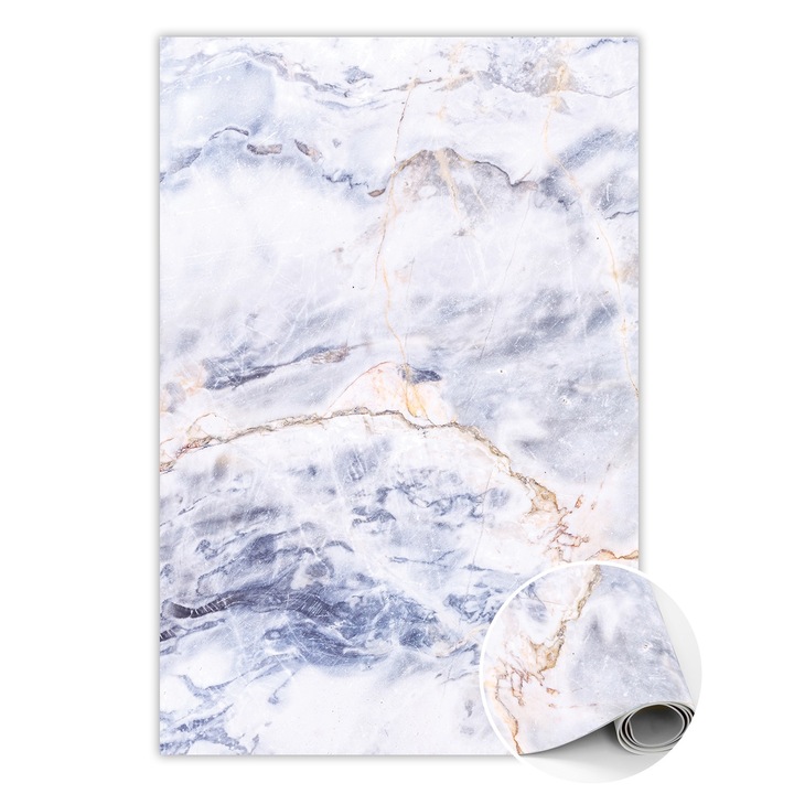 Covor de vinil, PVC, Stilul oriental, Gri, 80 cm x 120 cm, 010260360650000029746