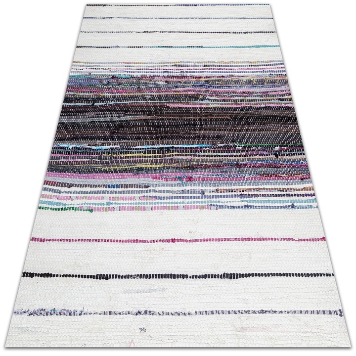 Covor de vinil, PVC, Dungi colorate, Multicolor, 100 cm x 150 cm, 010260360050000030974