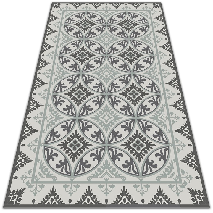 Covor de vinil, PVC, Abstractia geometrica, Gri, 120 cm x 180 cm, 010260360160000019988