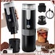Espressor cu capsule portabil, EXCITAT®, Mod incalzire apa, 15 bar, USB, 1200 mAh, 170 ml, Cafea Macinata sau Ciocolata calda, Portabil, Negru