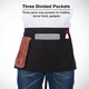 Sort ospatar, Darklove, 2pcs, Buzunar pe intreaga latime 60x30cm, Cu 3 compartimente, Rezistenta la apa, Marime universala, Confortabil, Reutilizabile, Usor de curatat, Pentru chelneri si barman, Poliester, Negru