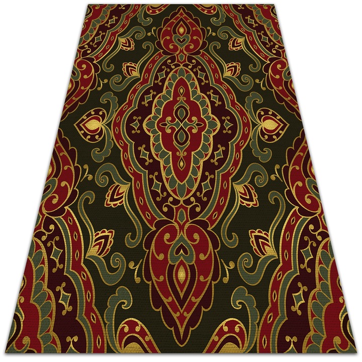 Covor de vinil, PVC, Model de legume, Verde, 120 cm x 180 cm, 010260360160000029853