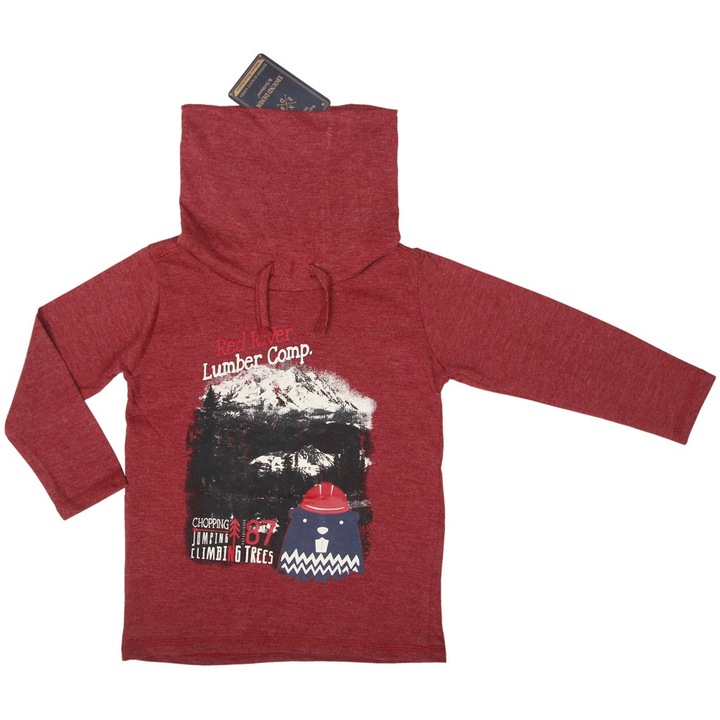 Bluza pentru copii, Ebound, Bumbac, Rosu, 110 CM