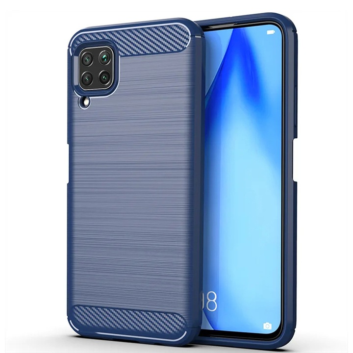 Кейс за Huawei P40 Lite - Techsuit Carbon Silicone - Син