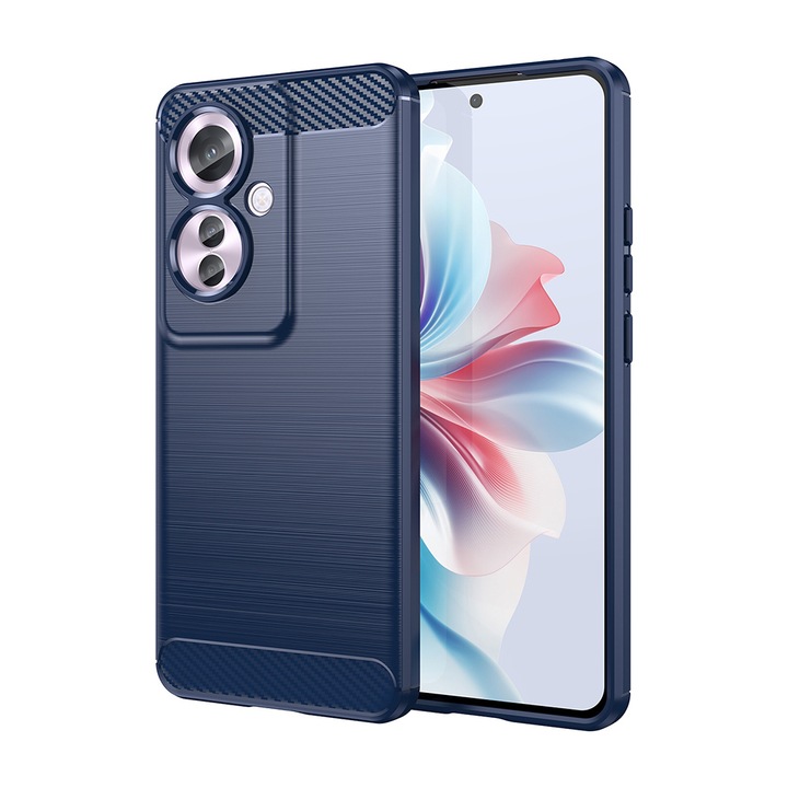 Капак за Oppo Reno11 F - Techsuit Carbon Silicone - Blue