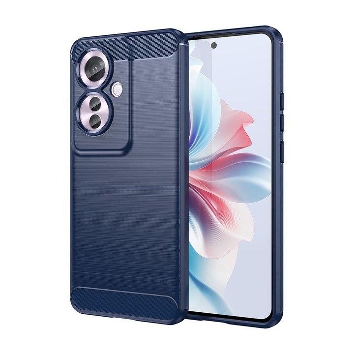 ΠΠ°ΠΏΠ°ΠΊ Π·Π° Oppo Reno11 F - Techsuit Carbon Silicone - Blue