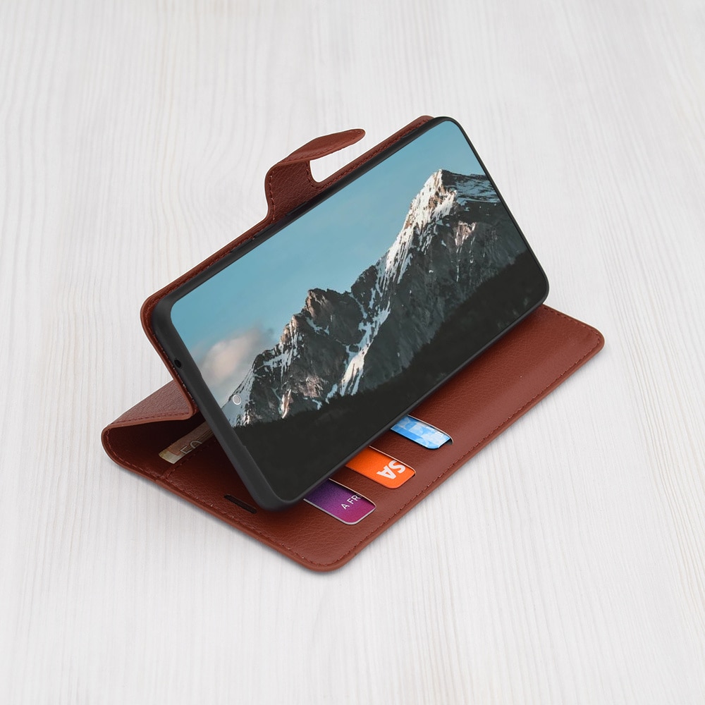 Husa pentru Samsung Galaxy A14 A145 / A14 5G A146, Techsuit, Leather Folio, Maro