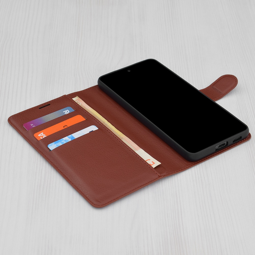Husa pentru Samsung Galaxy A14 A145 / A14 5G A146, Techsuit, Leather Folio, Maro