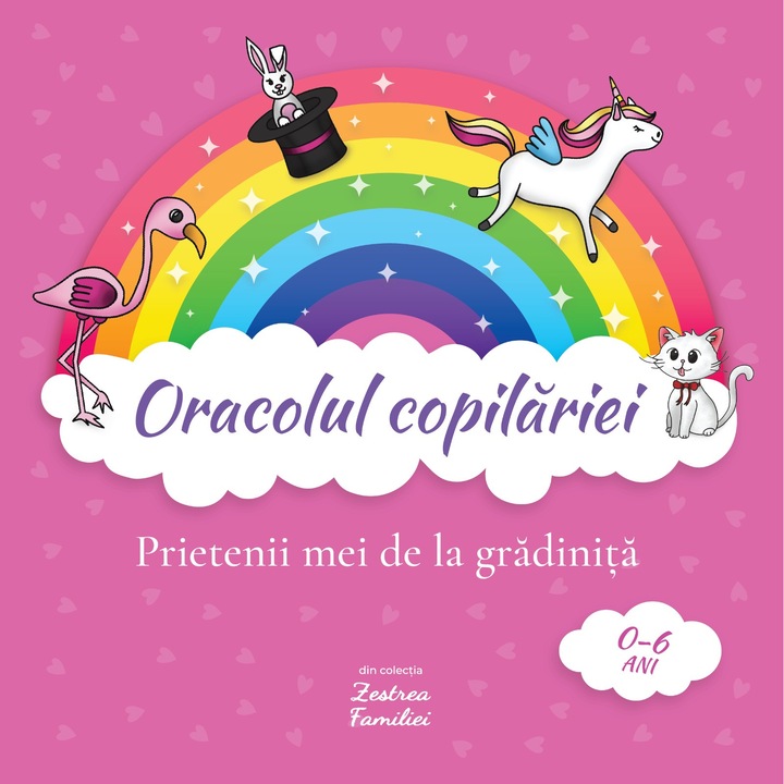 Carte jurnal copii oracol, "Oracolul copilariei - Prietenii mei de la gradinita" - (Tematica: Unicorni, 0-6 ani), Mia Willms, 72 pagini