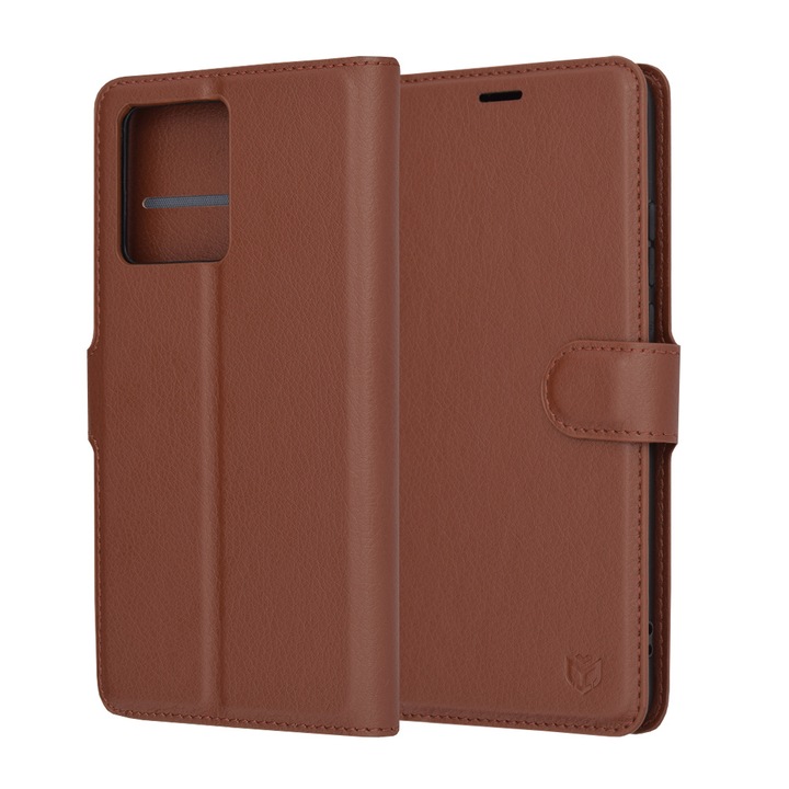 Капак за Motorola Edge 40 Neo - Techsuit Leather Folio - кафяв