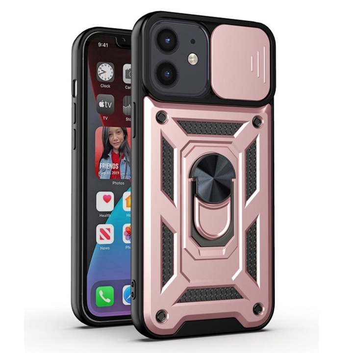 Кейс за iPhone 12 / 12 Pro - Techsuit CamShield Series - Rose Gold