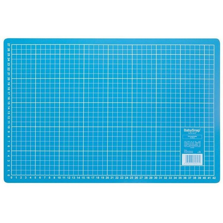Plansa 45x30 cm de taiat, croit si patchwork, marcat tipare, gradata in centimetri, 2 fete Babysnap albastru