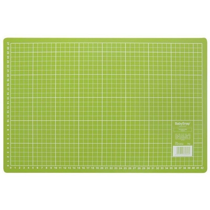 Plansa 45x30 cm de taiat, croit si patchwork, marcat tipare, gradata in centimetri, 2 fete Babysnap verde mar